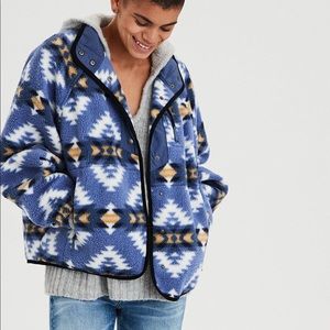 Aztec Fleece Snap Jacket